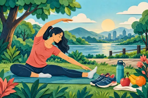 Ilustrasi topik fisik untuk artikel Kebugaran Fisik Tubuh sebagai Pondasi Penting untuk Menjaga Kesehatan, Meningkatkan Stamina, Mendukung Aktivitas Harian, dan Mewujudkan Kualitas Hidup yang Lebih Baik