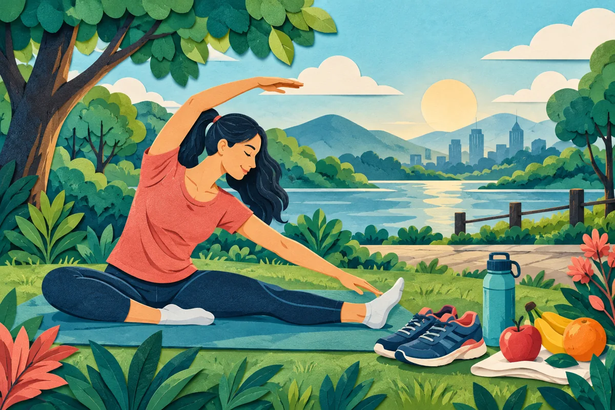 Ilustrasi topik fisik untuk artikel Kebugaran Fisik Tubuh sebagai Pondasi Penting untuk Menjaga Kesehatan, Meningkatkan Stamina, Mendukung Aktivitas Harian, dan Mewujudkan Kualitas Hidup yang Lebih Baik