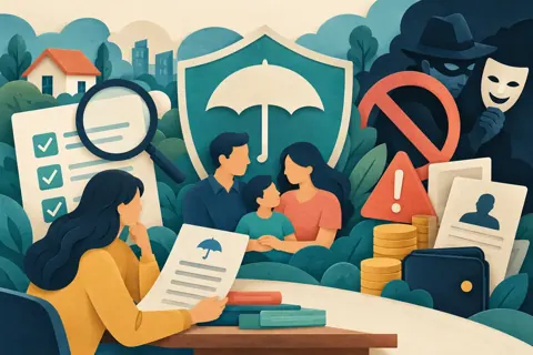 Ilustrasi topik asuransi untuk artikel “Tips Menghindari Penipuan Asuransi: Panduan Lengkap untuk Memilih Produk Asuransi Aman, Mengenali Modus Penipuan, dan Melindungi Dana Anda”